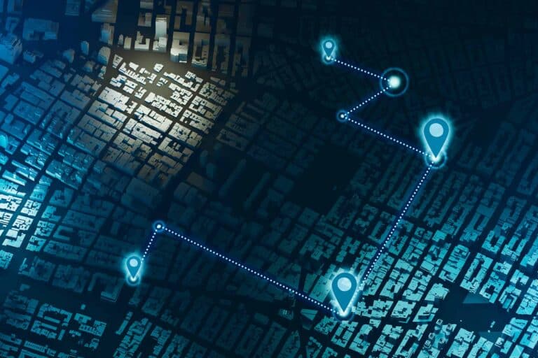 Track & Trace -palvelun havainnekuva digitaalisesta kartasta
